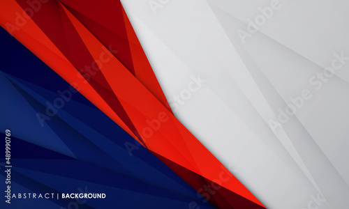Modern abstract background blue and red with white colorful