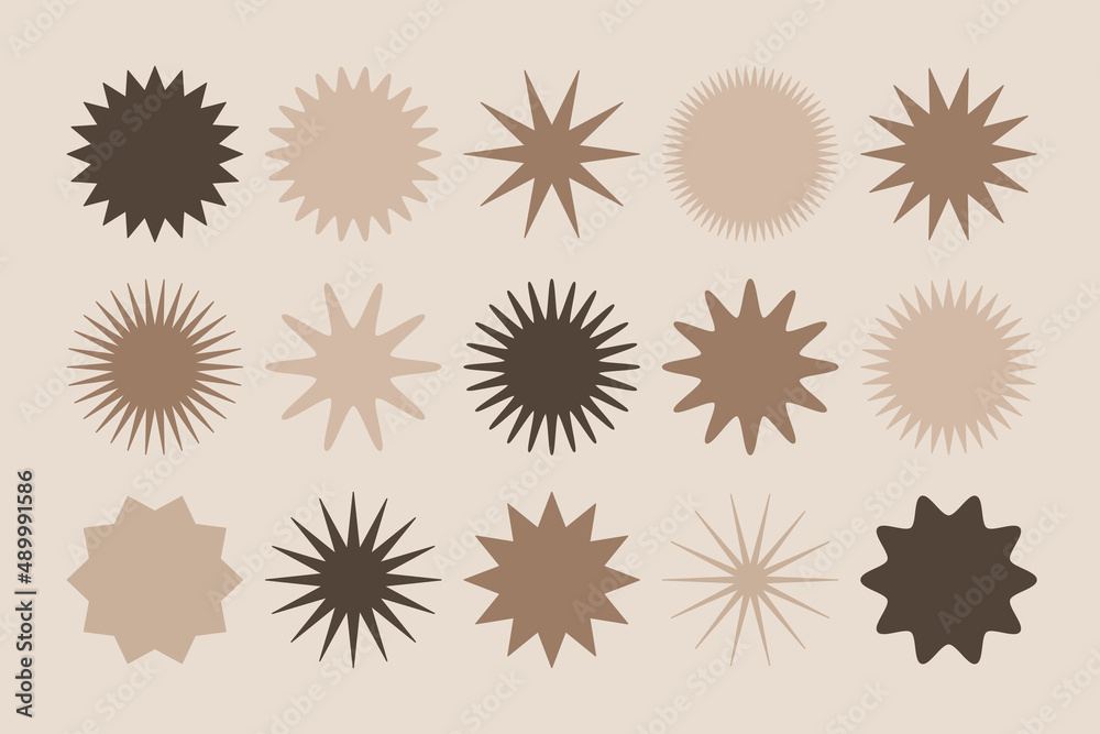 Geometric Circle Shape Sticker in Minimal Simple Style. Vector Sunburst Banner for Creating Discount, Promo, Price, Sale Geometric Circle Shape Sticker in Minimal Simple Style. Vector Sunburst Banner for Creating Discount, Promo, Price, Sale