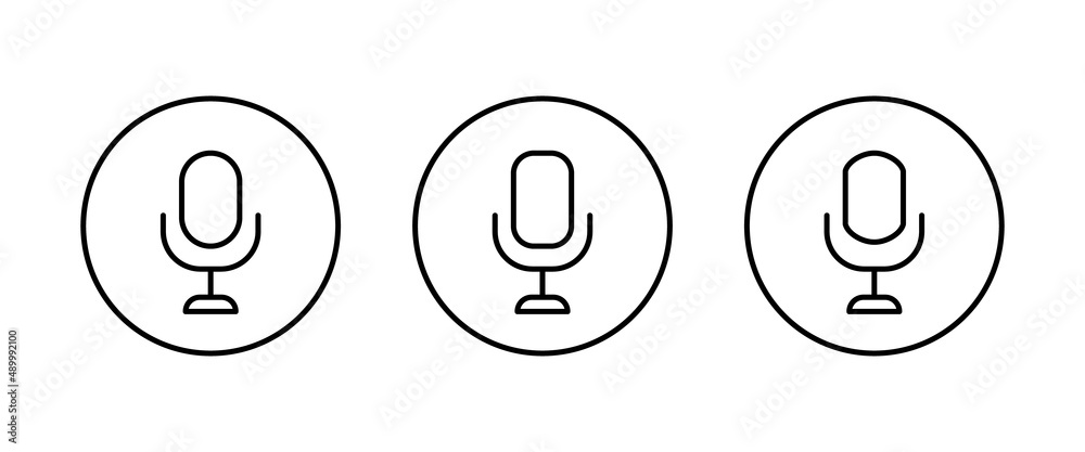 microphone icons button, vector, sign, symbol, logo, illustration, editable stroke, flat design style isolated on white microphone icons button, vector, sign, symbol, logo, illustration, editable stroke, flat design style isolated on white