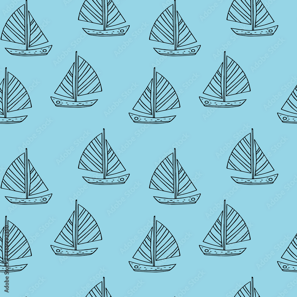 sailboat seamless pattern hand drawn doodle, vector. line art, nordic, scandinavian, minimalism, monochrome. wallpaper, textiles, wrapping paper, background. sailboat seamless pattern hand drawn doodle, vector. line art, nordic, scandinavian, minimalism, monochrome. wallpaper, textiles, wrapping paper, background.