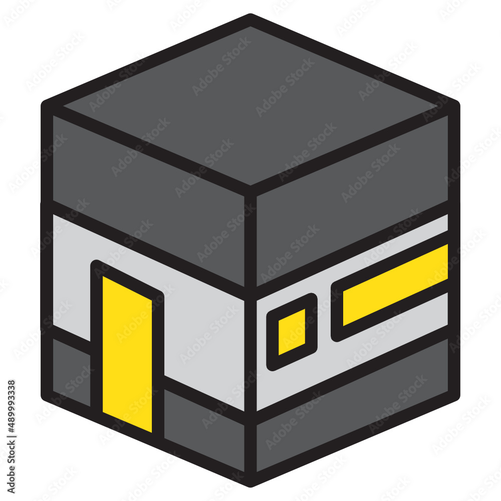Illustration of Kaaba desgin icon Illustration of Kaaba desgin icon