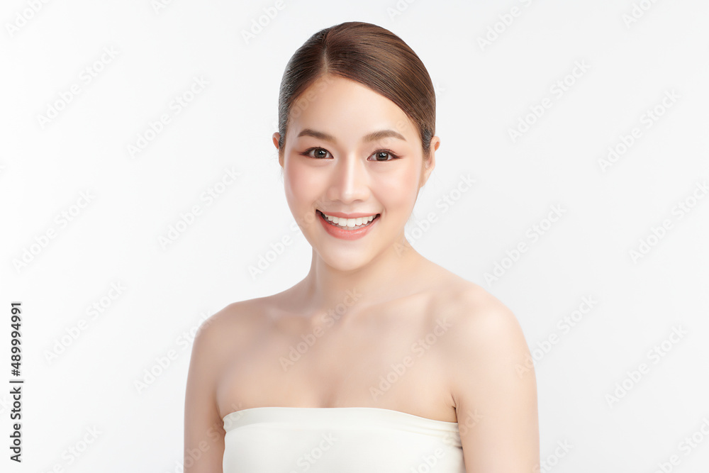 Beautiful young asian woman with clean fresh skin on white background, Face care, Facial treatment, Cosmetology, beauty and spa, Asian women portrait. Beautiful young asian woman with clean fresh skin on white background, Face care, Facial treatment, Cosmetology, beauty and spa, Asian women portrait.