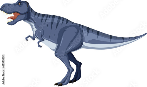 Tyrannosaurus Rex dinosaur on white background