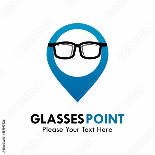 Glasses point logo template illustration