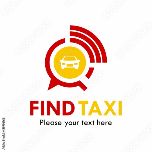 Find taxi logo template illustration