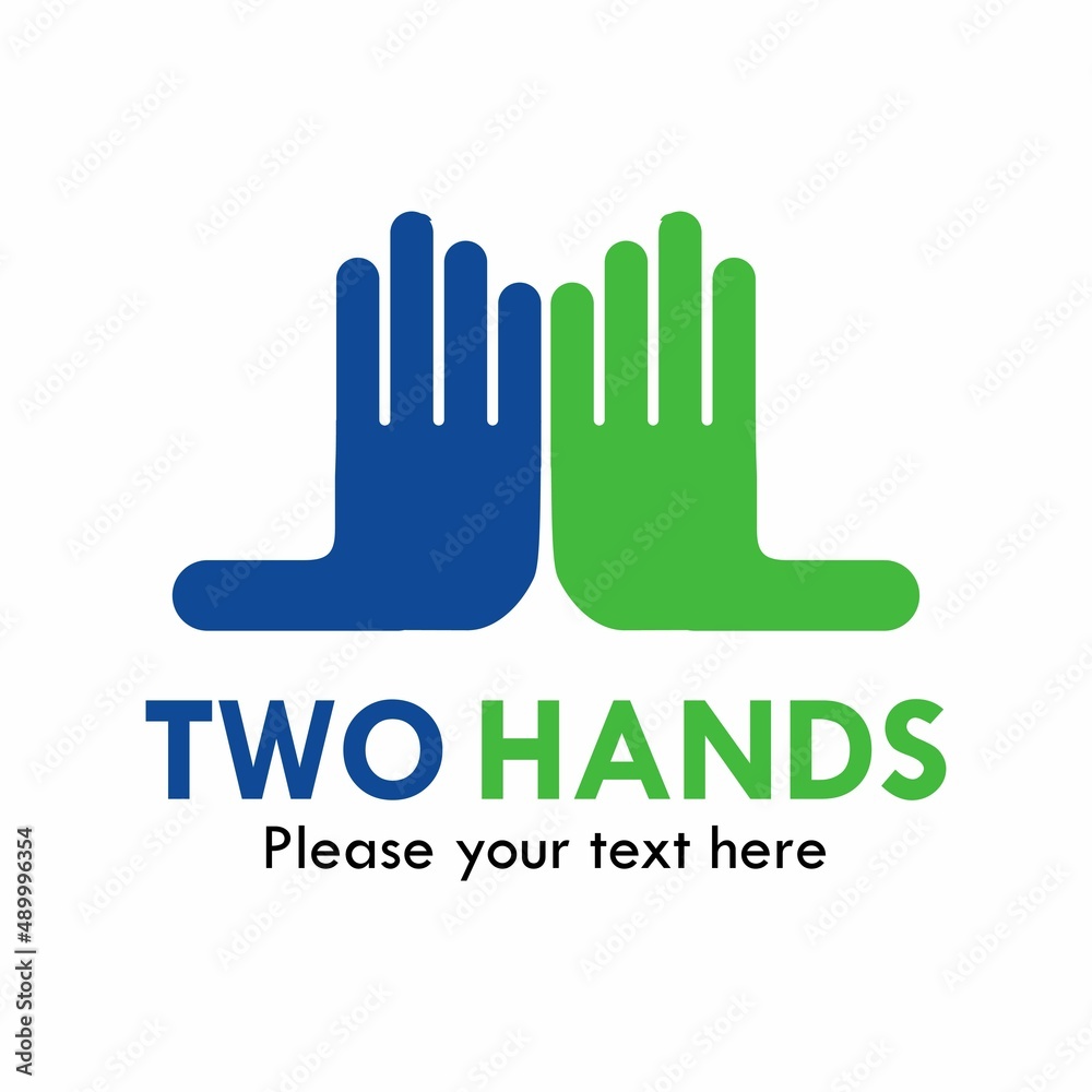 Fototapeta premium Two hands logo template illustration