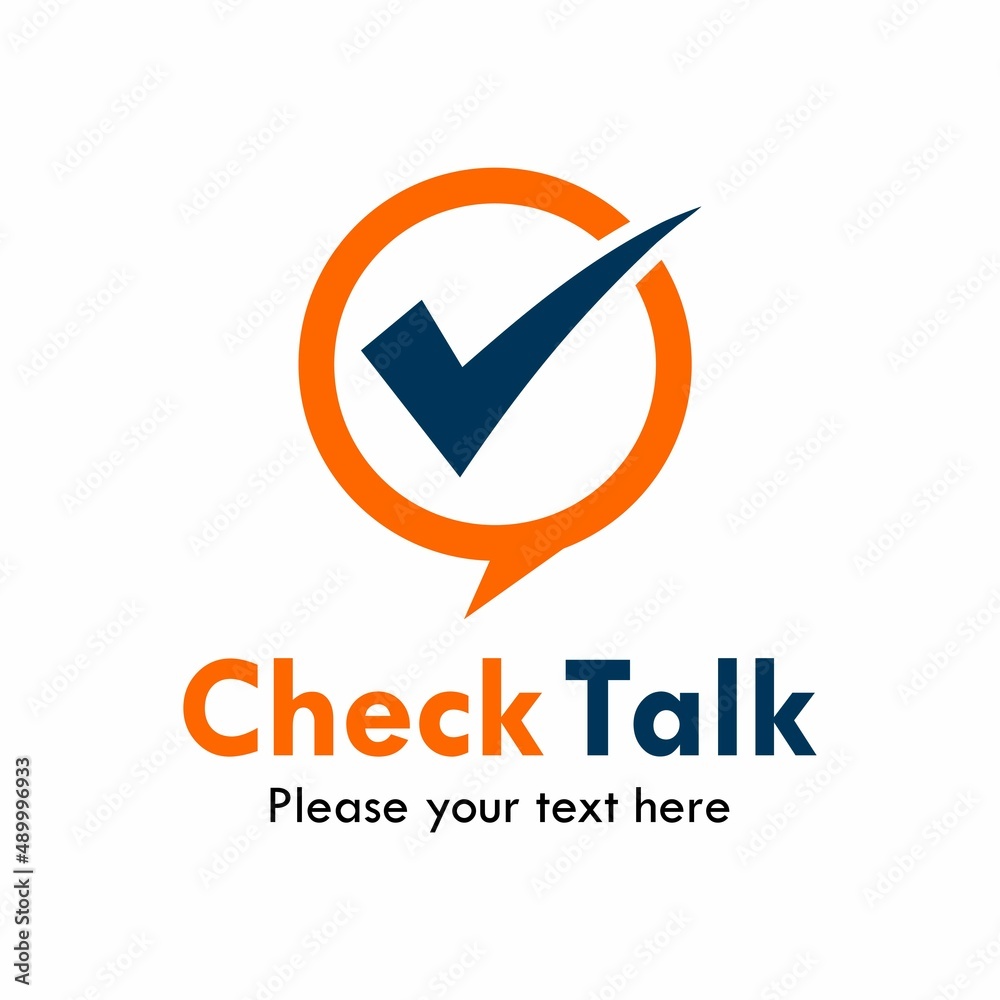 Check talk logo template illustration Check talk logo template illustration