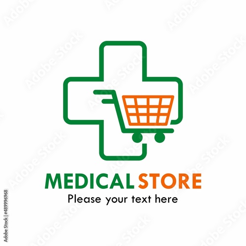 Medical store logo template illustration