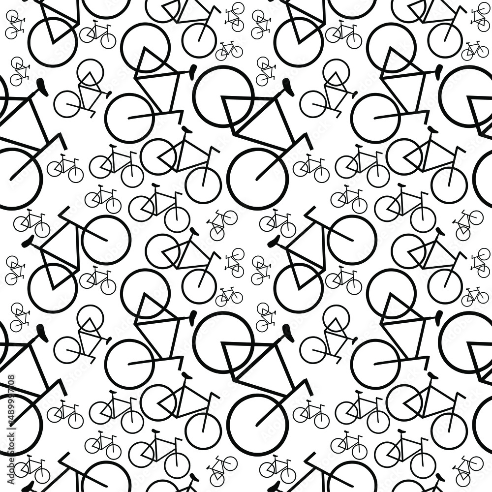 Seamless Pattern bicycle icon cycling vector isolated background wallpaper.bicycle icon cycling vector Seamless pattern wallpaper background.