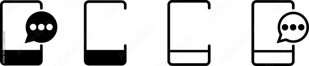 Modern mobile phone with group of speech clouds
Modern mobile phone with group of speech clouds