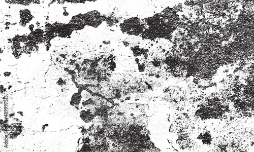 Wallpaper Mural Distressed halftone grunge black and white vector texture -texture of concrete floor background for creation abstract vintage effect with noise and grain. Torontodigital.ca