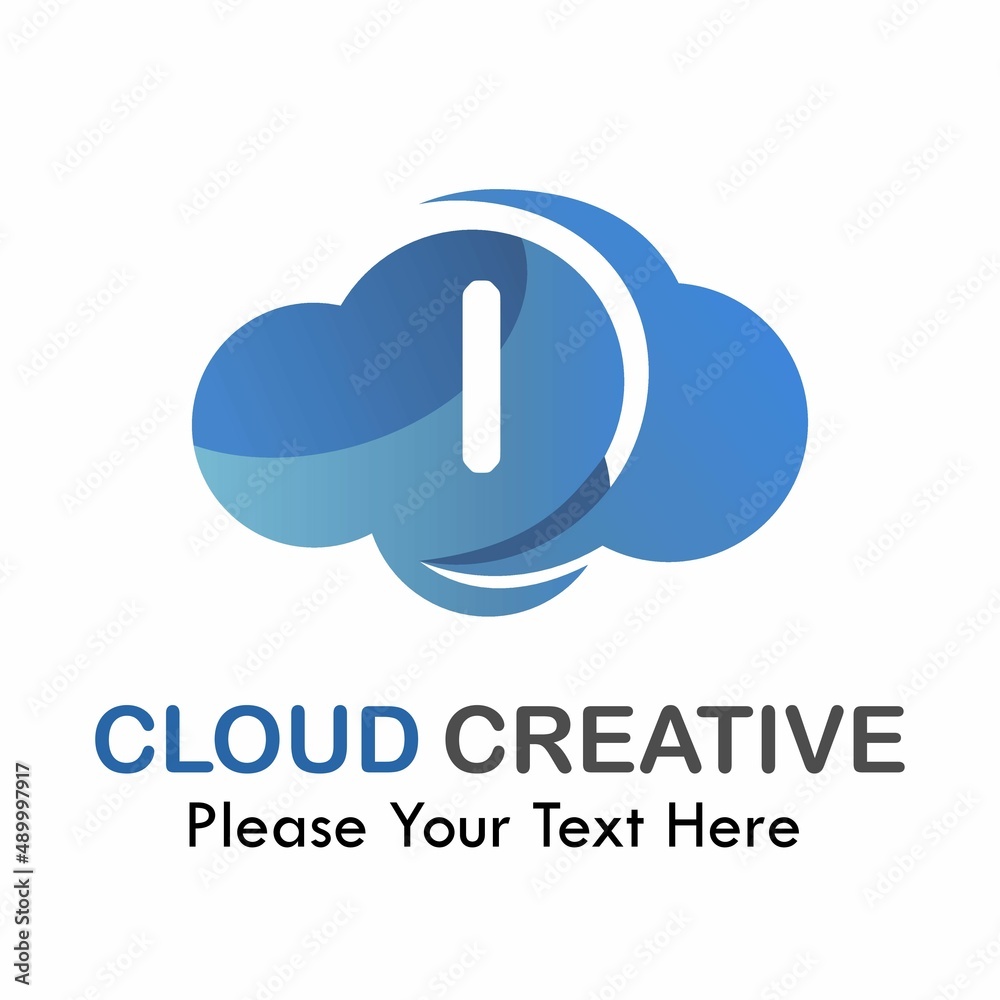 Letter i with cloud logo template illustration. suitable for brand your business, media, app, symbol etc Letter i with cloud logo template illustration. suitable for brand your business, media, app, symbol etc