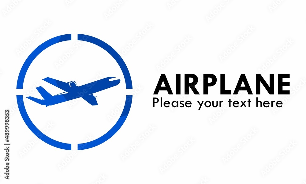 Airplane design logo template illustration