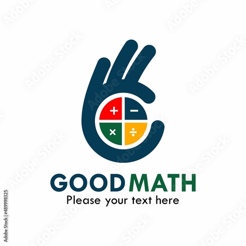 Good math logo template illustration