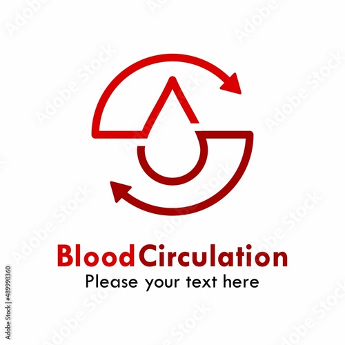 Blood circulation design logo template illustration