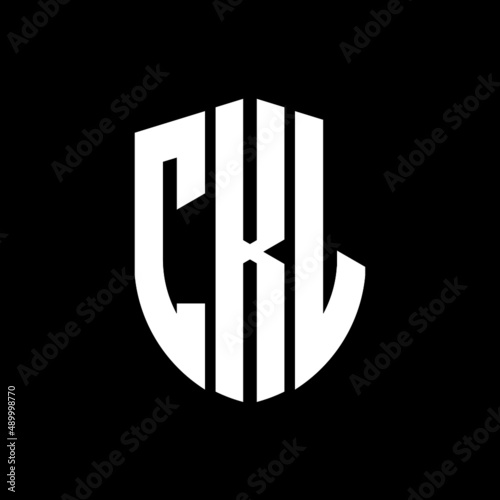 CKL letter logo design. CKL modern letter logo with black background. CKL creative  letter logo. simple and modern letter logo. vector logo modern alphabet font overlap style. Initial letters CKL  photo