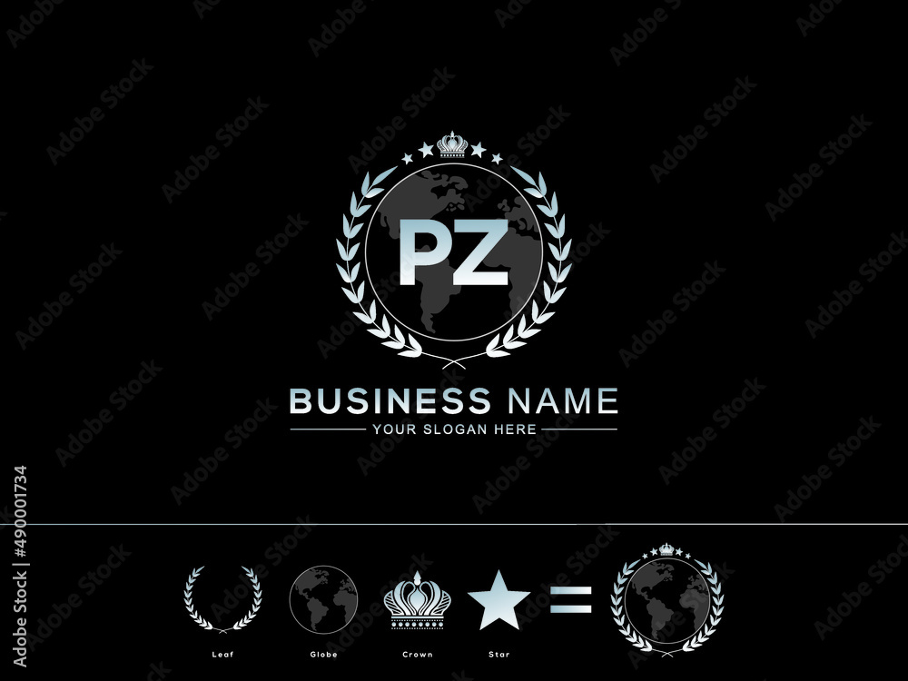 Letter PZ Logo, Monogram pz Emblem Style Vector Logo Icon with Unique ...
