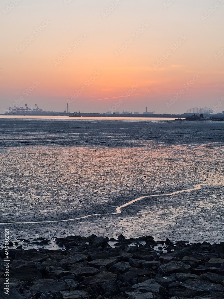 sunset over the sea
