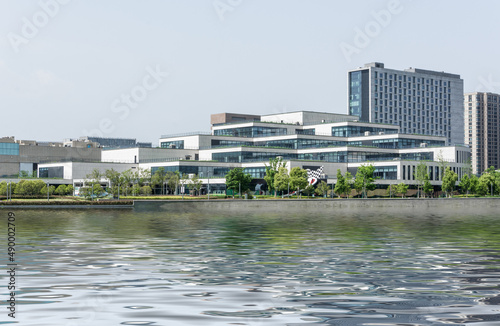 Modern office building in Ningbo, China photo