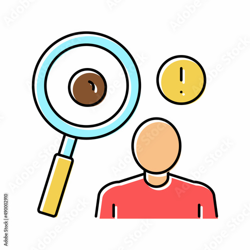 surveillance of moles color icon vector illustration