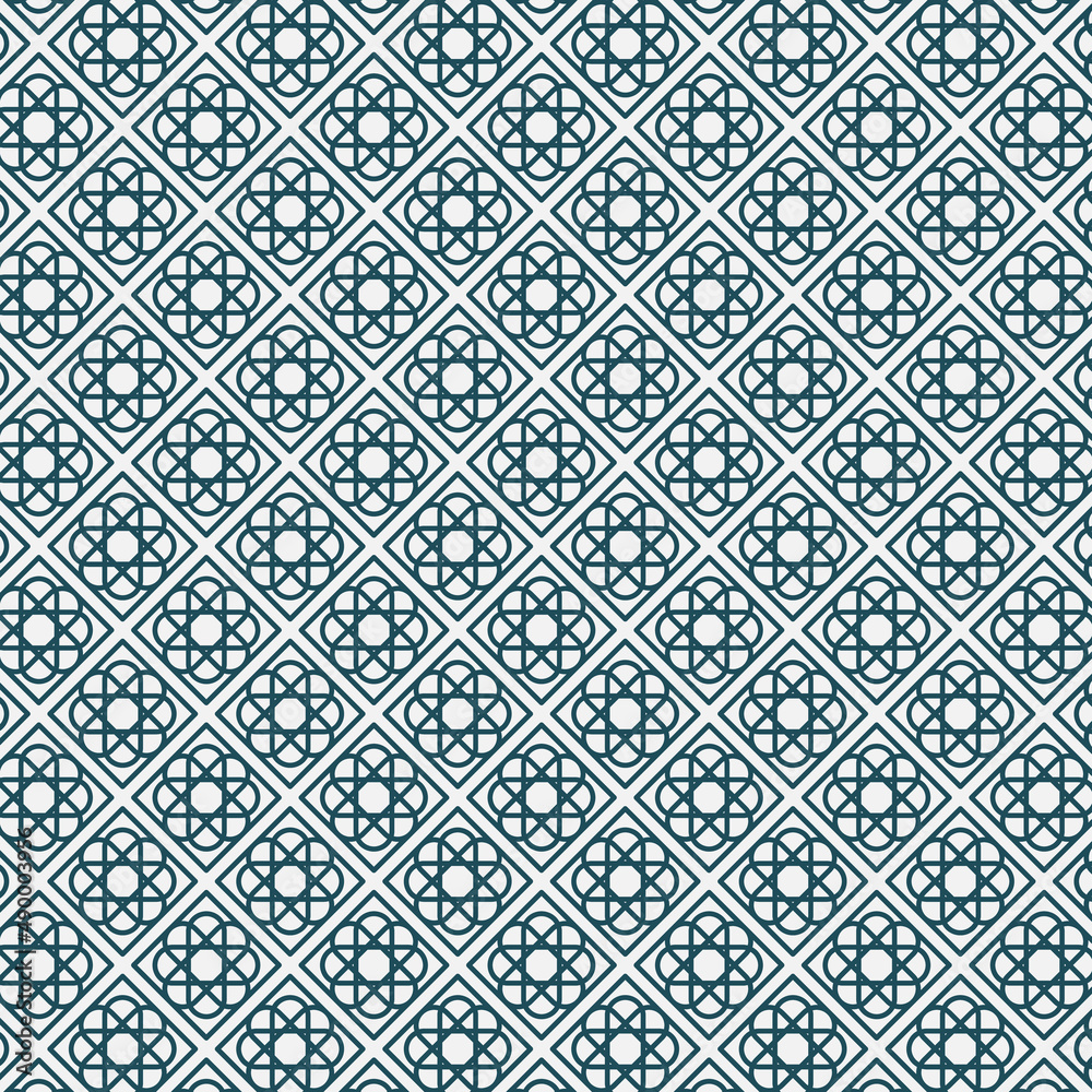 Floral vector geometric background - seamless pattern with flower, wrapping paper, cute fabric, template, layout for design