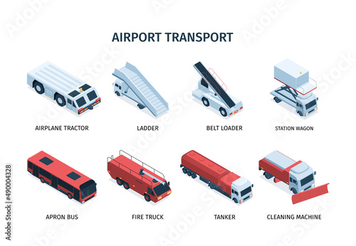 Airport Transport Vehicles Set