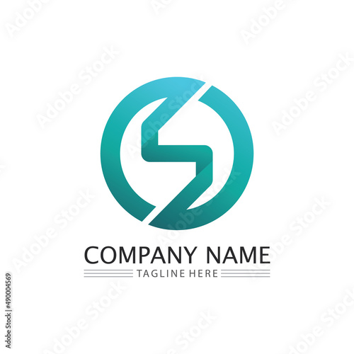 S logo font and letter Business corporate S letter logo sign, symbol