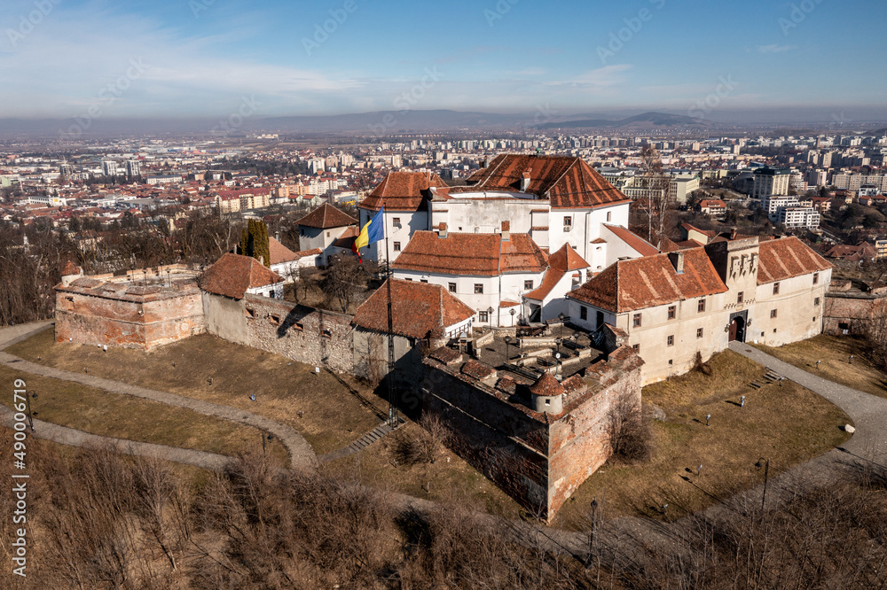 Aerial view from Straja hill fortress, Romania