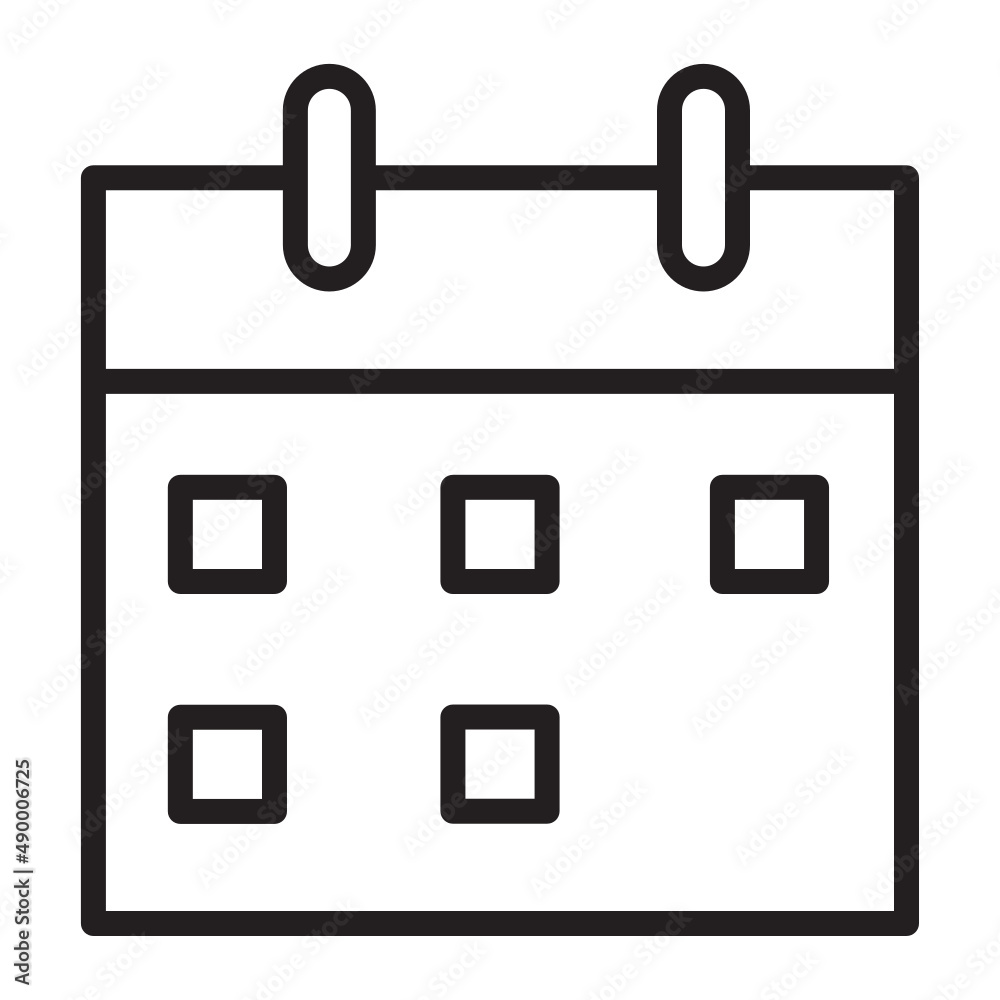 Illustration of Calendar design icon Illustration of Calendar design icon