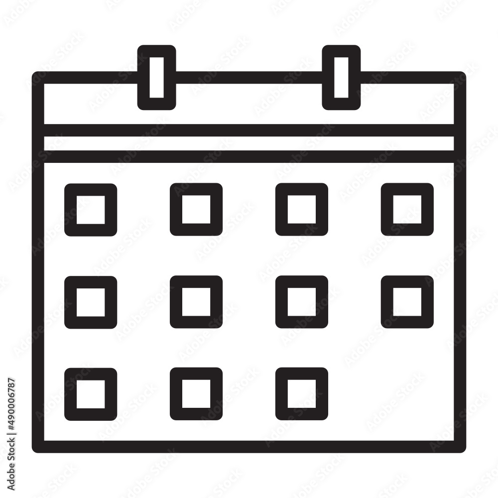 Illustration of Calendar design icon Illustration of Calendar design icon