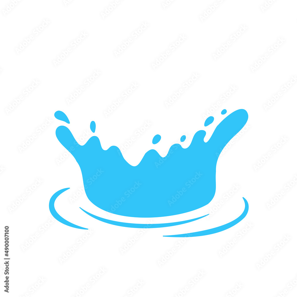 Vector water droplets splash. Concept of reducing water use on World Water Day