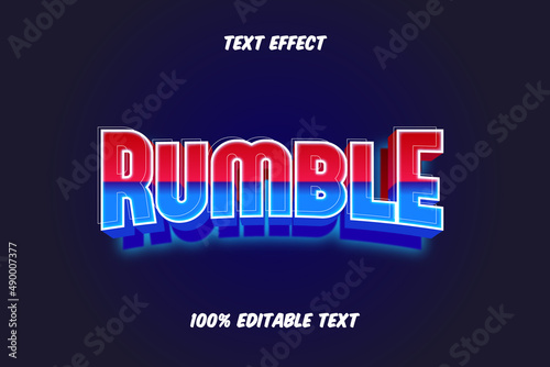 Obraz na plátně Rumble Editable Text Effect