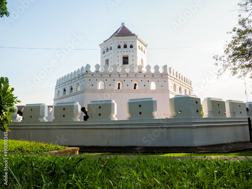 Beautiful old artillery fort during a tour of Bangkok's Old Town, February 24, 2022, Bangkok, Thailand. © STOCK PHOTO 4 U