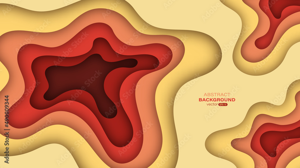 Paper cut background. Abstract color layer smooth bending objects. Vector illustration Paper cut background. Abstract color layer smooth bending objects. Vector illustration