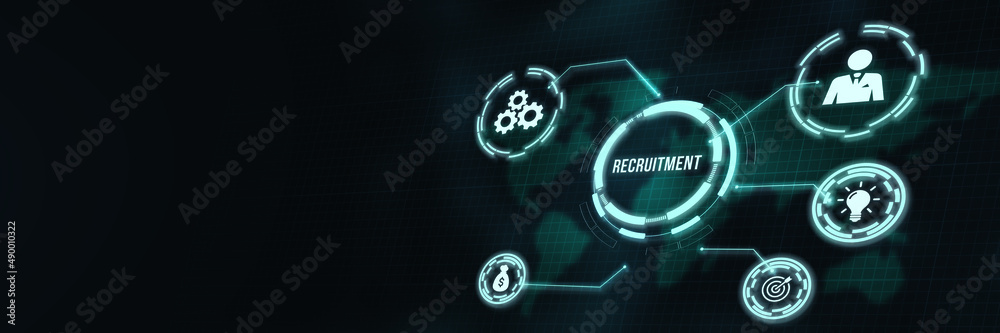 Internet, business, Technology and network concept.Recruitment career employee interview business HR Human Resources concept. 3d illustration. Internet, business, Technology and network concept.Recruitment career employee interview business HR Human Resources concept. 3d illustration.
