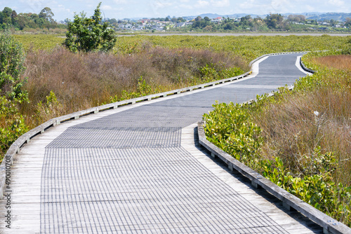 Walk and cycleway through Matua Salt Marsh