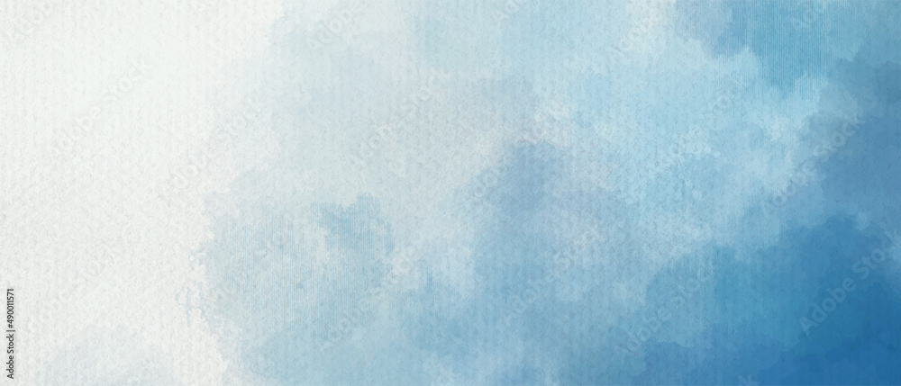 Hand painted blue color with watercolor texture abstract background	
 - obrazy, fototapety, plakaty 