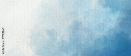 Foto Hand painted blue color with watercolor texture abstract background