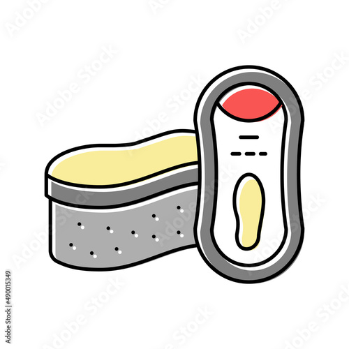 sponges shoe care color icon vector illustration