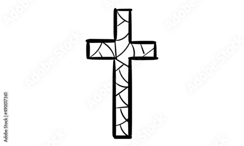 Lent Season. Cross Design for print or use as poster, card, flyer, Tattoo or T Shirt