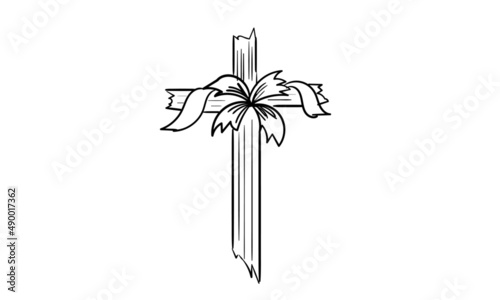 Lent Season. Cross Design for print or use as poster, card, flyer, Tattoo or T Shirt