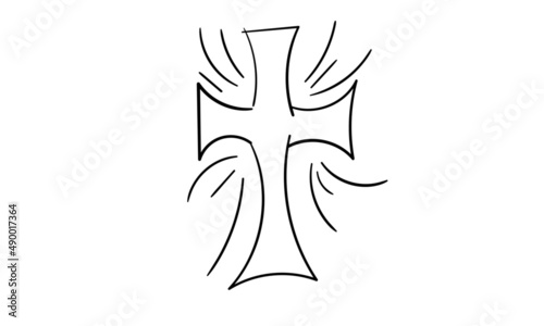 Lent Season. Cross Design for print or use as poster, card, flyer, Tattoo or T Shirt