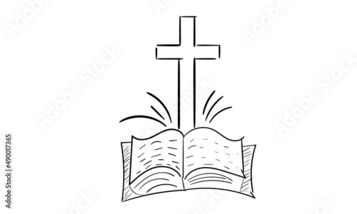 Lent Season. Cross Design for print or use as poster, card, flyer, Tattoo or T Shirt