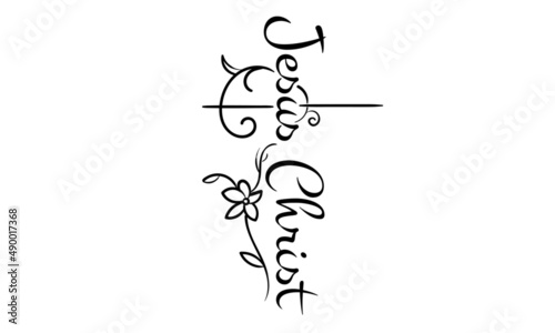 Lent Season. Cross Design for print or use as poster, card, flyer, Tattoo or T Shirt