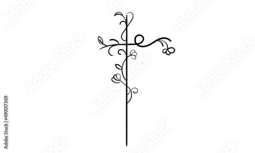 Lent Season. Cross Design for print or use as poster, card, flyer, Tattoo or T Shirt