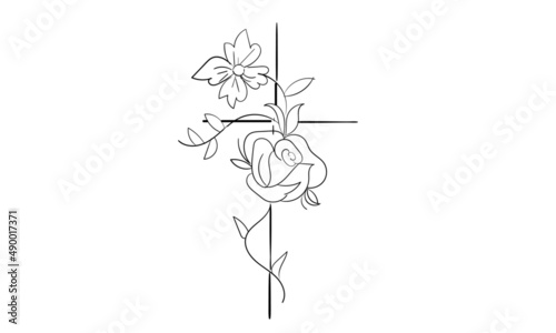 Lent Season. Cross Design for print or use as poster, card, flyer, Tattoo or T Shirt