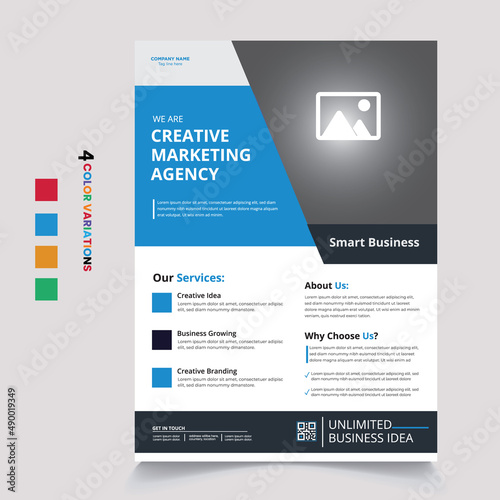 Abstract flyer design background. Brochure template. Can be used for magazine covers, business mockups, education, presentation, reports. a4 size with editable elements. Orange and green color.