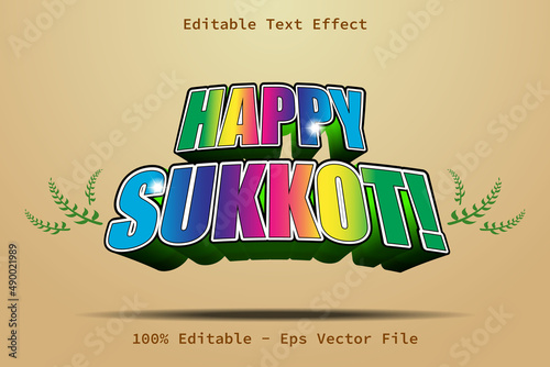 Sukkot Modern Style Editable Text Effect