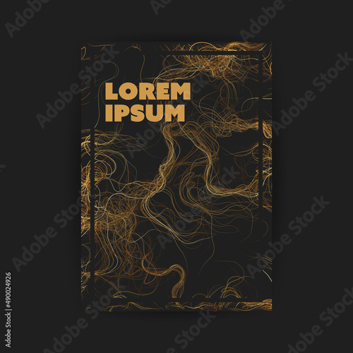 Modern Style Abstract Flyer or Cover Design for Your Business with Dark Digitally Generated Pattern - Template Applicable for Brochures, Reports, Presentations, Placards, Posters, Guides, Catalogs