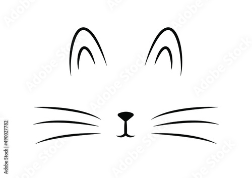 Vector flat cat nose